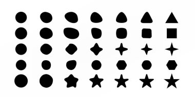 Different geometric shapes set illustration