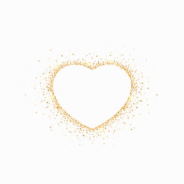 Heart shaped glitter. Valentine's Day card design. Vector illustration
