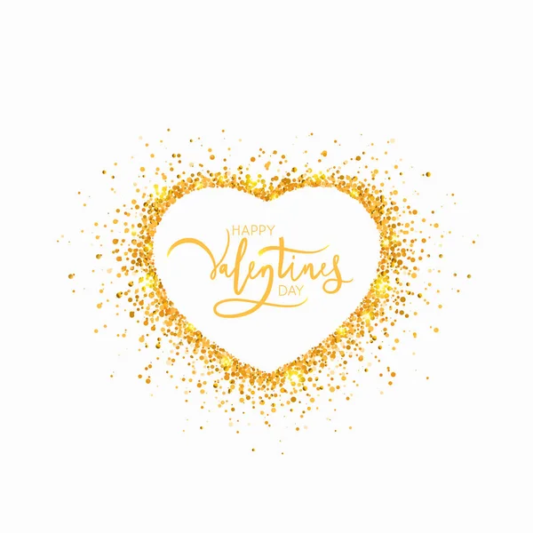 Heart shaped glitter. Valentine's Day card design. Vector illustration