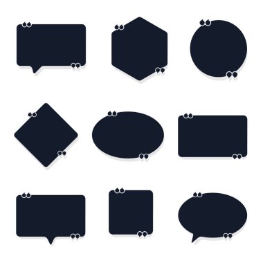 Set of quote icons illustration