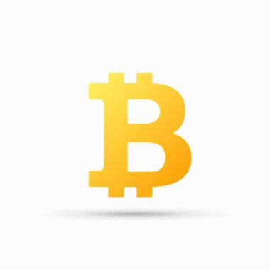 Bitcoin digital currency sign vector illustration