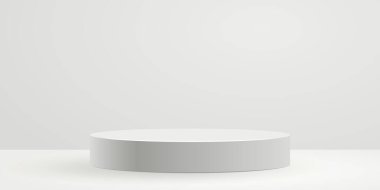 White stage background vector illustration