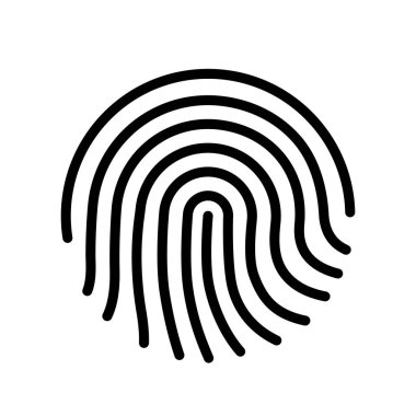 Touch id line icon illustration