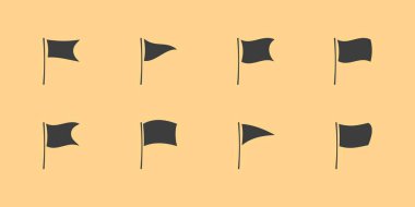 Bayrak simgeleri vektör resimleme kümesi