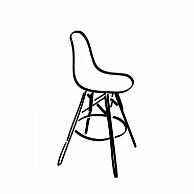 Hand drawn chair simple illustration