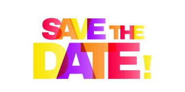 Save the date lettering illustration