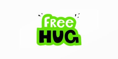 Free hugs color illustration over white