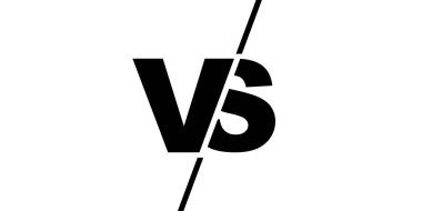 Versus sign contrast simple illustration