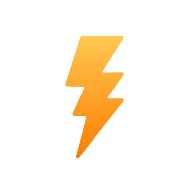 Lightning bolt yellow shape illustration