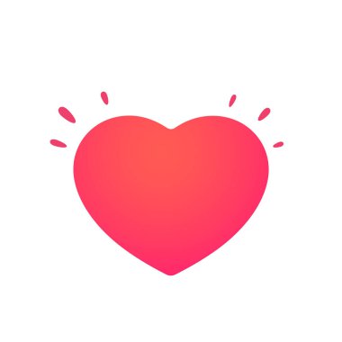 Abstract heart with shadow illustration