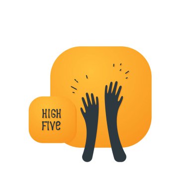 Çak beşlik simgesi basit illüstrasyon