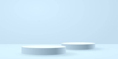 White circle stage background illustration