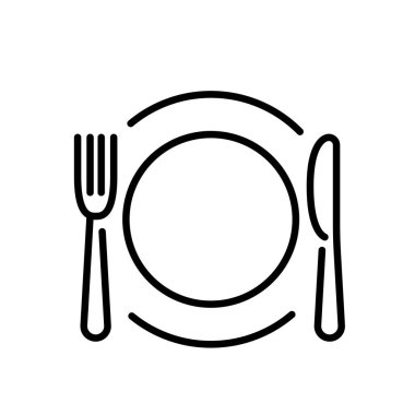 Tabak, bıçak ve çatal çizimi