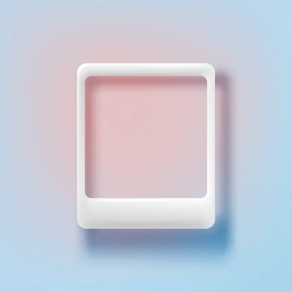 写真の正方形の3Dモックアップイラスト — ストックベクタ