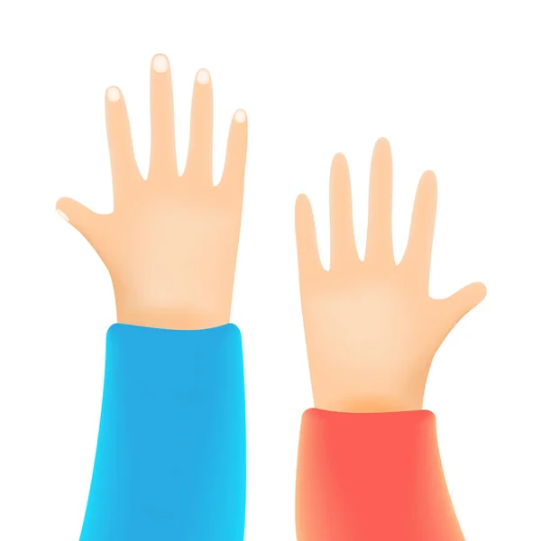 Five Hands Illustration — Stock Vector