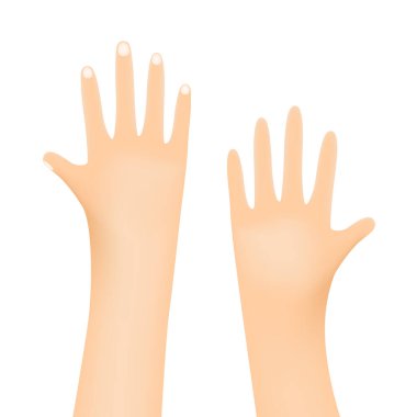 Hi five hands up illustration