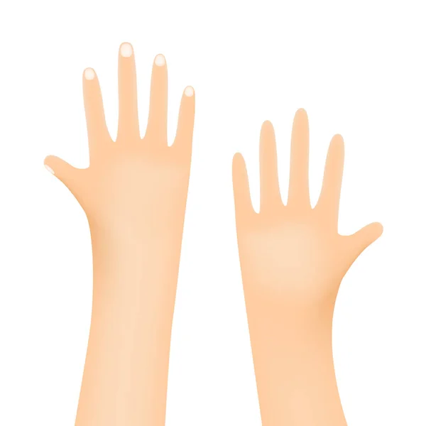 Five Hands Illustration — Stockový vektor