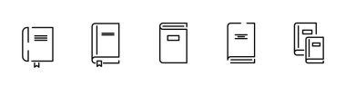 Open book icon pictogram set illustration