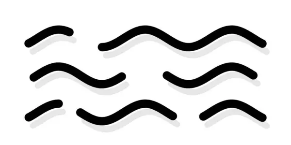 Ilustrace Čáry Symbolu Wave Piktogram — Stockový vektor
