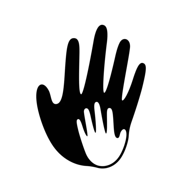 Child Hand Parent Hand Illustration — Stock Vector