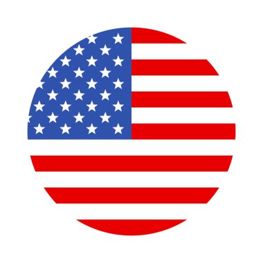 ABD bayrağı şeffaf illüstrasyon üzerine izole edildi