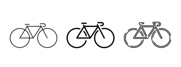 Ilustração Logotipo Ícone Linha Bicicleta — Vetor de Stock