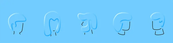 Férfi Női Fej Sziluettek Avatar Profil Ikonok Pneumorfizmus Illusztráció — Stock Vector