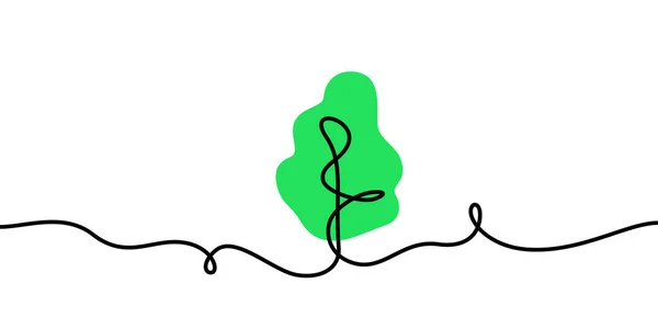 Obrazovka Kreslené Linie Stromu — Stockový vektor