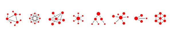 Business Network Icon Set Illustration — стоковый вектор