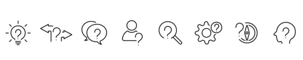 Fragezeichen Unterschiedliche Icon Set Illustration — Stockvektor