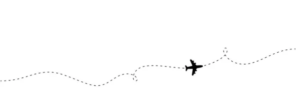 Avion Avec Ligne Blanc Pour Texte Illustration Continue Dessin Linéaire — Image vectorielle