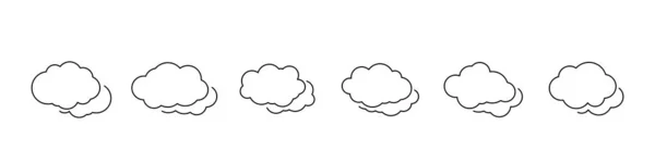 Cloud Icons Set Chat Cloud Illustration — Stockvector