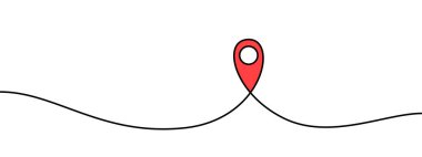 GPS pin bir satır biçimi illüstrasyonu