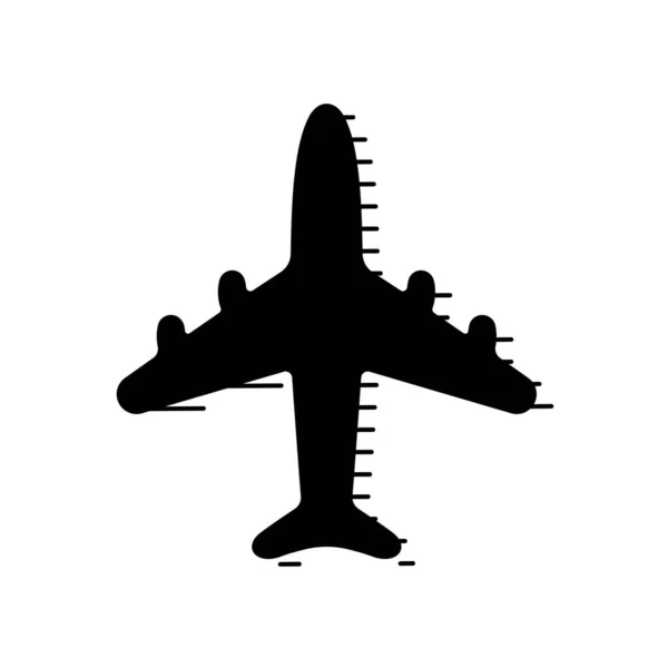 Ikon Baris Pesawat Mengisolasi Ilustrasi - Stok Vektor