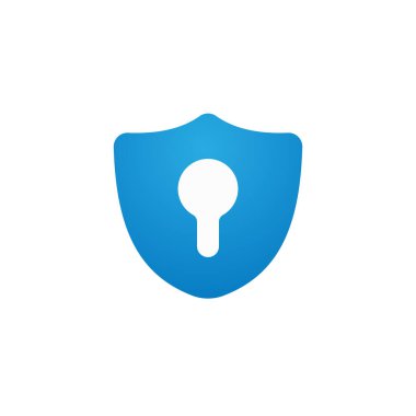 Shield with lock simple illustration