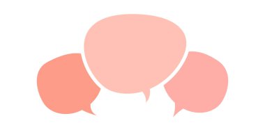 Speech bubble flat sign illustration