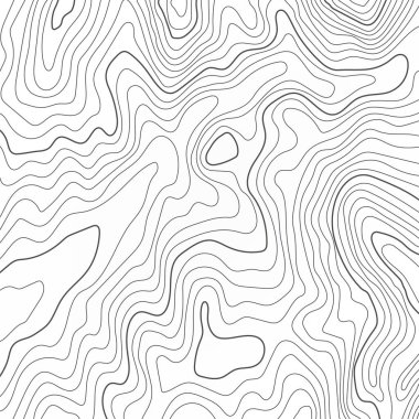 The stylized height of the topographic map illustration