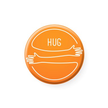 Hugs hands simple abstract illustration