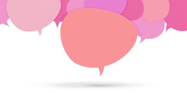 Speech bubble flat simple illustration