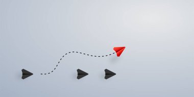 Plane with own way illustration