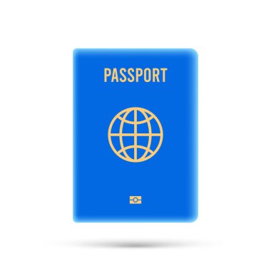Blue passport over white 3d illustration