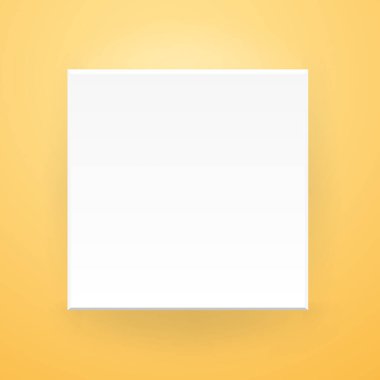 White picture frame realistic illustration