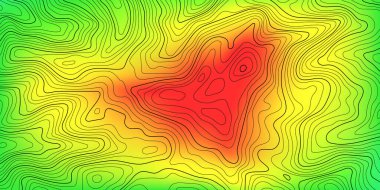 Stylized topographic map, lines background illustration