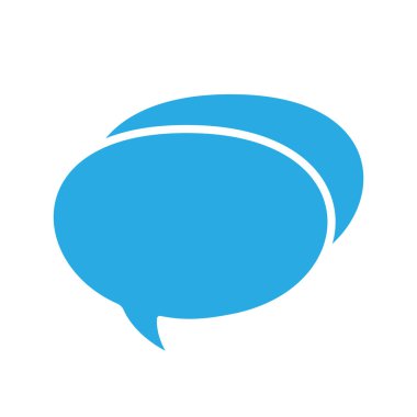 Speech bubble flat sign illustration