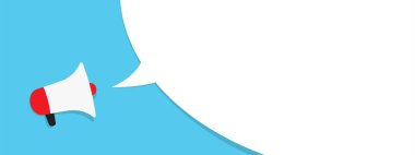 Megaphone with speech bubble illustration