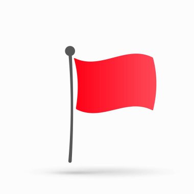 Kırmızı bayrak vektör illüstrasyonu