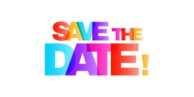 Save the date lettering illustration