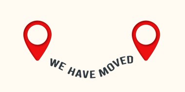 We have moved vector design illustration