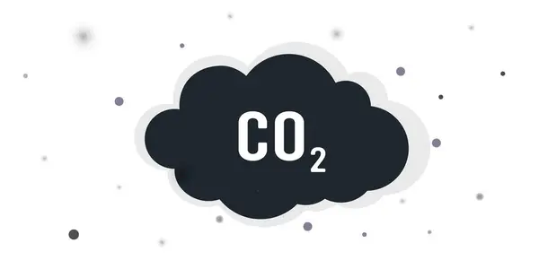 stock vector CO2 cloud simple icon illustration