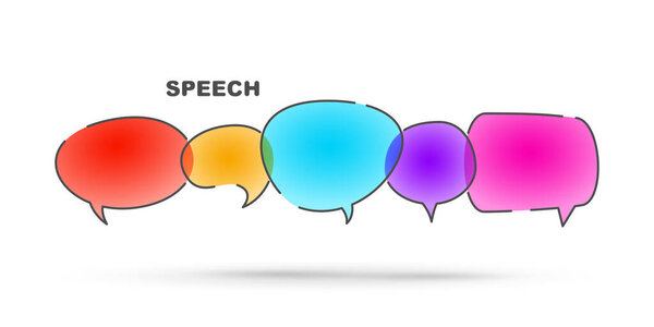 Яркая цветная прозрачная иллюстрация